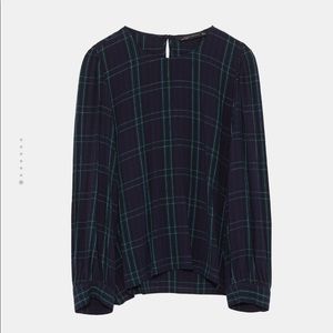 Zara checkered top